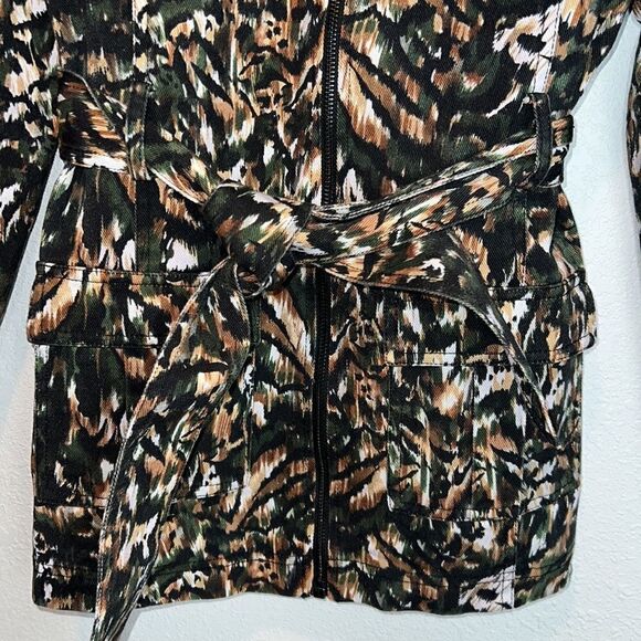 NWT Ted Baker Inniza Urban Camo Print Utility Jacket Khaki Ted Size 1/ Small - Picture 4 of 15
